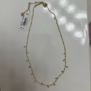 Kendra Scott Camry Beaded Strand Gold Necklace Pastel Bead NWT